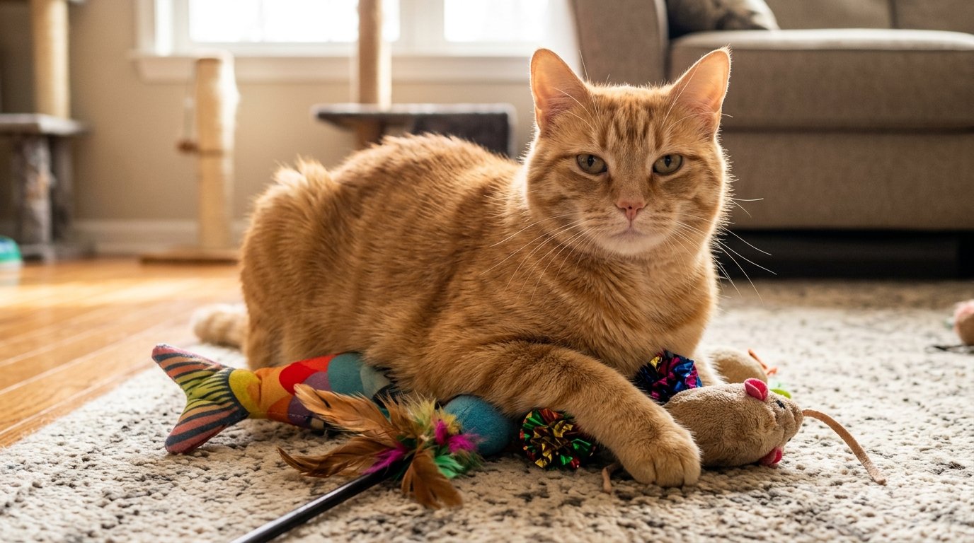 Why Do Cats Sit on Their Toys?